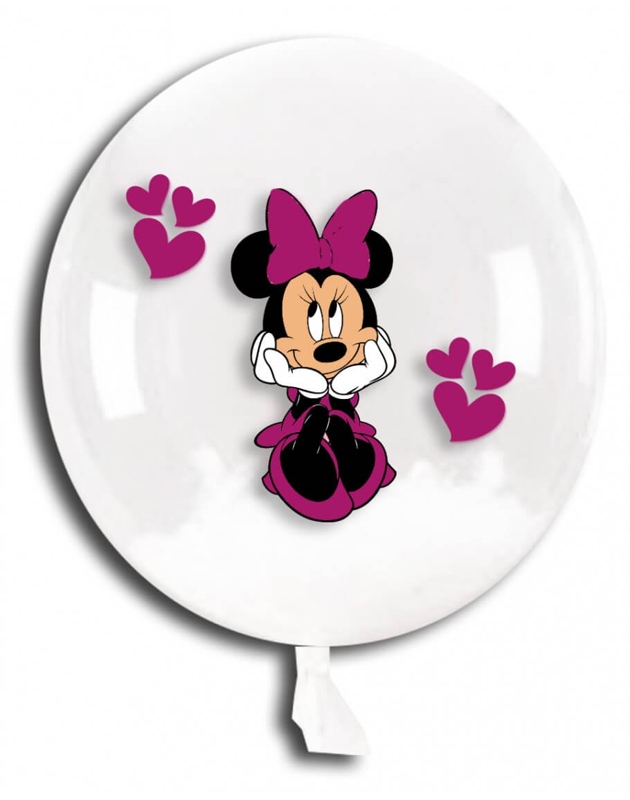 18 inç Minnie Mouse Şeffaf Balon